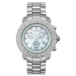 Iced Out Joe Rodeo Diamond Watch 6ct White Mop