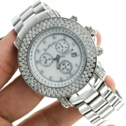 Iced Out Joe Rodeo Diamond Watch 6ct White Mop -PNZ Watches Shop iced out watches joe rodeo diamond watch 6ct white mop p 8988 bod3