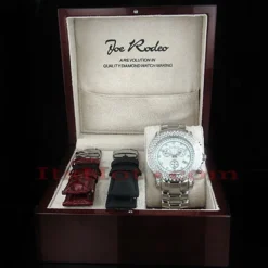 Iced Out Joe Rodeo Diamond Watch 6ct White Mop -PNZ Watches Shop iced out watches joe rodeo diamond watch 6ct white mop p 8988box