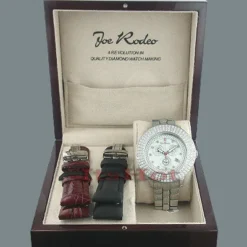 Oversized Iced Out Joe Rodeo Pilot Men's Diamond Watch 11 Carats -PNZ Watches Shop iced out watches joe rodeo mens diamond watch 11ct p 9277box