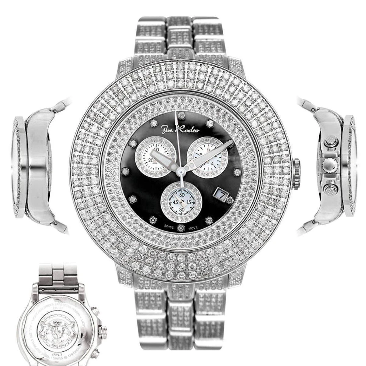 Iced Out Joe Rodeo Pilot Diamond Watch 11ct 6 Iced Out Joe Rodeo Pilot Diamond Watch 11ct - Image 6