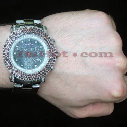 Iced Out Joe Rodeo Red Diamond Watch 8.75ct 6 Iced Out Joe Rodeo Red Diamond Watch 8.75ct -PNZ Watches Shop iced out watches joe rodeo red diamond watch 875ct p 9013bod