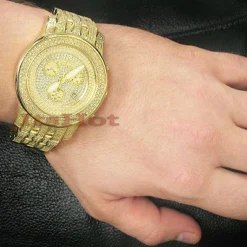 Joe Rodeo Classic Men's Diamond Watch 3.75ct Yellow -PNZ Watches Shop joe rodeo classic mens diamond watch 375ct yellow p 8499bod