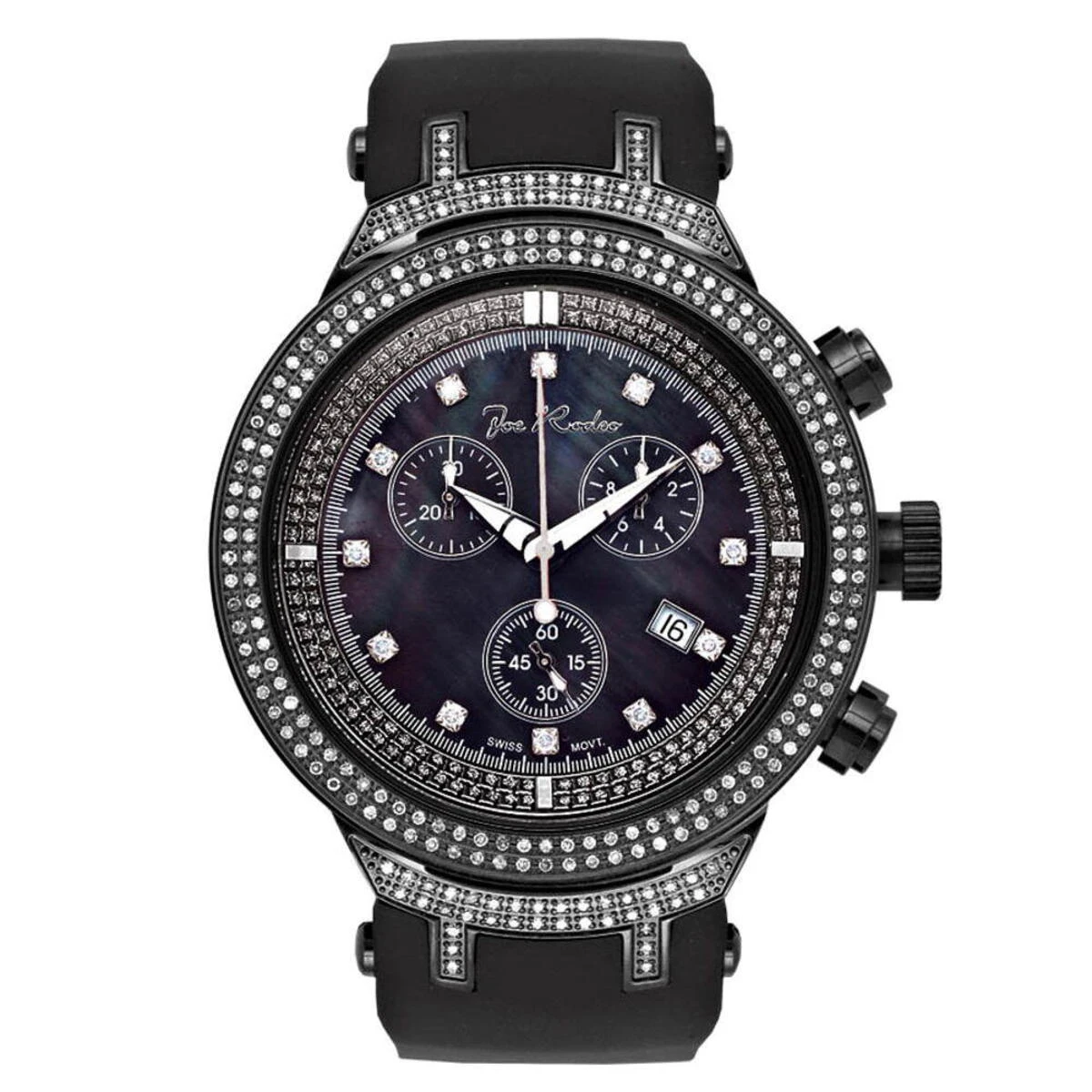Joe Rodeo Diamond 2.20ct JoJo Master Black Dial Watch 1 Joe Rodeo Diamond 2.20ct JoJo Master Black Dial Watch
