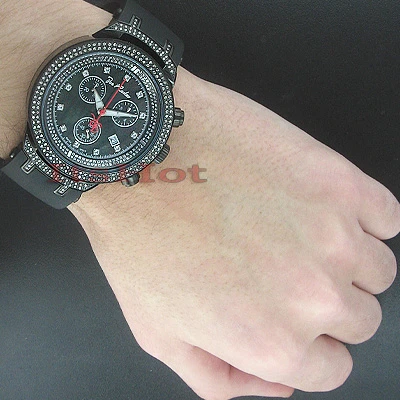 Joe Rodeo Diamond 2.20ct JoJo Master Black Dial Watch 3 Joe Rodeo Diamond 2.20ct JoJo Master Black Dial Watch - Image 3