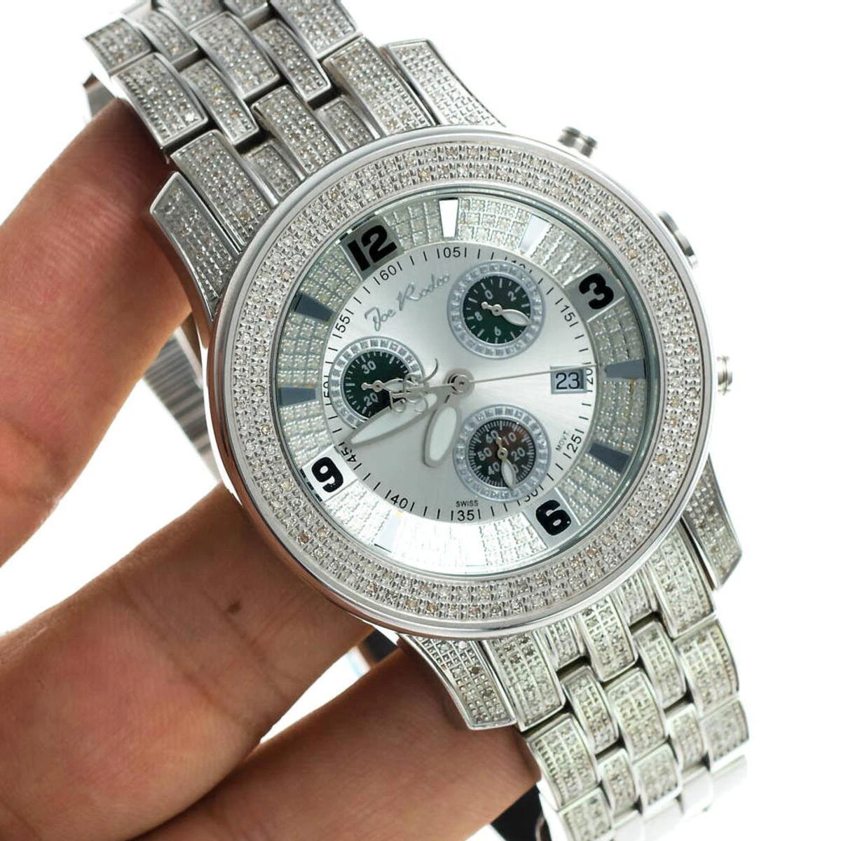 Joe Rodeo Watch With Diamond Band 3.50ct 2000 Men's 8 Joe Rodeo Watch With Diamond Band 3.50ct 2000 Men's - Image 8