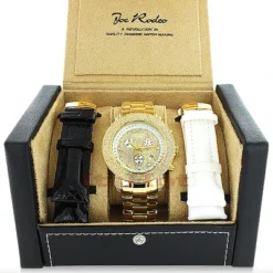 Joe Rodeo Junior Men's Diamond Watch 3.3ct Yellow Gold Plated -PNZ Watches Shop joe rodeo junior mens diamond watch 33ct yellow gold plated 4