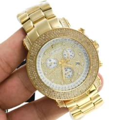 Joe Rodeo Junior Men's Diamond Watch 3.3ct Yellow Gold Plated -PNZ Watches Shop joe rodeo junior mens diamond watch 33ct yellow gold plated bod3