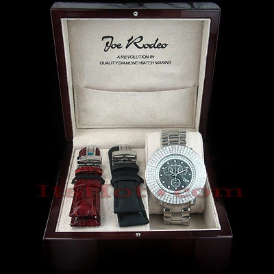 Hip Hop Oversized Joe Rodeo Junior Men's Diamond Watch 9ct 4 Hip Hop Oversized Joe Rodeo Junior Men's Diamond Watch 9ct - Image 4