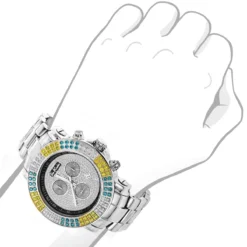Joe Rodeo Junior Men's Diamond Watch White Yellow Blue Diamonds 4.3ct 6 Joe Rodeo Junior Men's Diamond Watch White Yellow Blue Diamonds 4.3ct -PNZ Watches Shop joe rodeo junior mens diamond watch white yellow blue diamonds 43ct bod