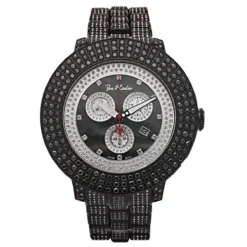 Joe Rodeo Men's Black Diamond Watch 17.00ct Pilot