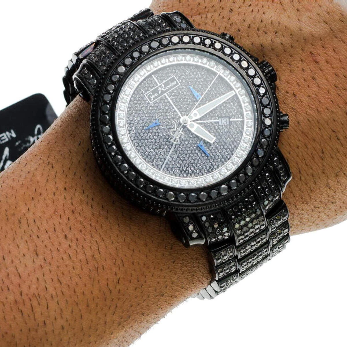 Joe Rodeo Men's Junior Black Diamond Watch 27ct 7 Joe Rodeo Men's Junior Black Diamond Watch 27ct - Image 7