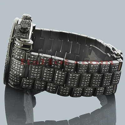 Joe Rodeo Men's Junior Black Diamond Watch 27ct 3 Joe Rodeo Men's Junior Black Diamond Watch 27ct - Image 3