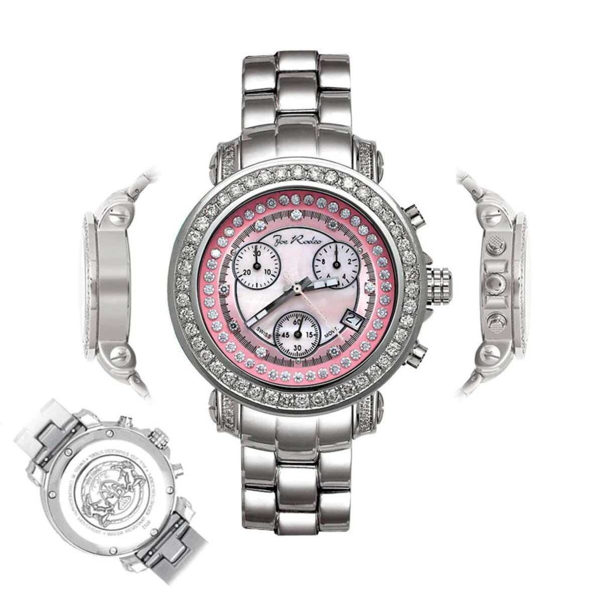 Joe Rodeo Rio Women's Diamond Watch 2.00ct Pink 5 Joe Rodeo Rio Women's Diamond Watch 2.00ct Pink - Image 5