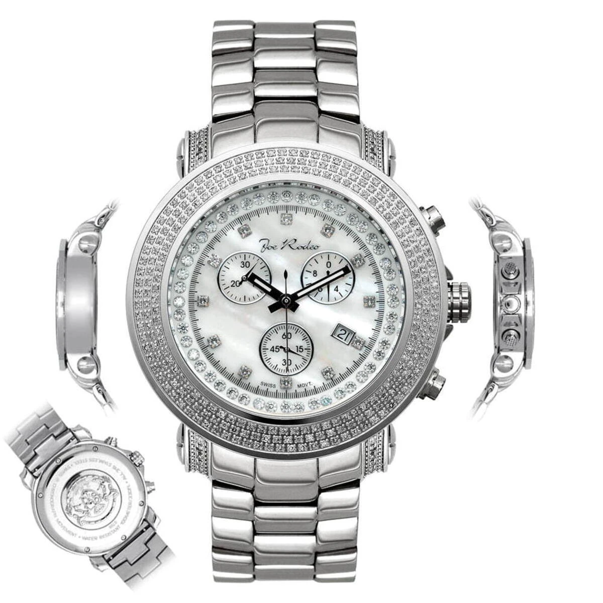 Large Men's Diamond Joe Rodeo Junior 2.5.ct JJU4 Watch 5 Large Men's Diamond Joe Rodeo Junior 2.5.ct JJU4 Watch - Image 5