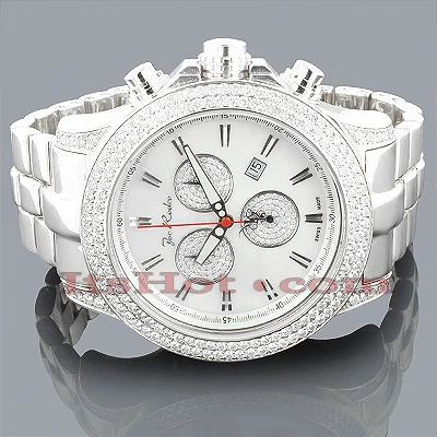 Stainless Steel Joe Rodeo Men's 7 Carat Diamond Master Pilot Watch 2 Stainless Steel Joe Rodeo Men's 7 Carat Diamond Master Pilot Watch - Image 2