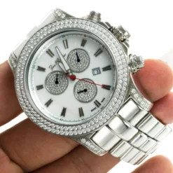 Stainless Steel Joe Rodeo Men's 7 Carat Diamond Master Pilot Watch 16 Stainless Steel Joe Rodeo Men's 7 Carat Diamond Master Pilot Watch -PNZ Watches Shop joe rodeo watches mens diamond watch master pilot 7ct p 35645 bod3