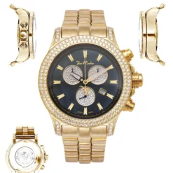 Joe Rodeo Yellow Gold Tone Men's Diamond Watch Master Pilot 7ct 12 Joe Rodeo Yellow Gold Tone Men's Diamond Watch Master Pilot 7ct -PNZ Watches Shop joe rodeo watches mens diamond watch master pilot 7ct p 35651 main2