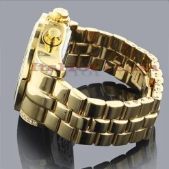 Joe Rodeo Yellow Gold Tone Men's Diamond Watch Master Pilot 7ct 10 Joe Rodeo Yellow Gold Tone Men's Diamond Watch Master Pilot 7ct -PNZ Watches Shop joe rodeo watches mens diamond watch master pilot 7ct p 35651back