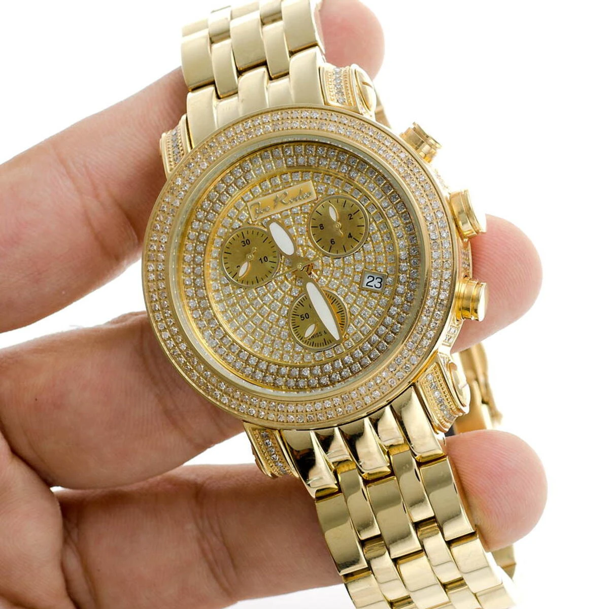 JoJo Diamond Watch Joe Rodeo 3.50ct Yellow Gold 8 JoJo Diamond Watch Joe Rodeo 3.50ct Yellow Gold - Image 8