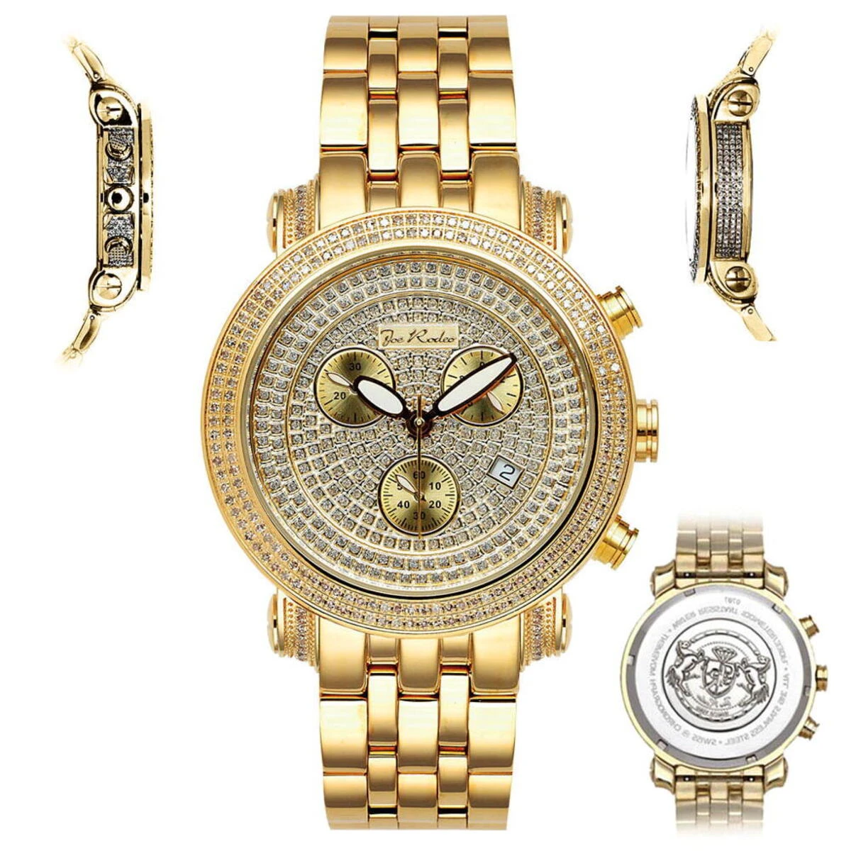 JoJo Diamond Watch Joe Rodeo 3.50ct Yellow Gold 6 JoJo Diamond Watch Joe Rodeo 3.50ct Yellow Gold - Image 6