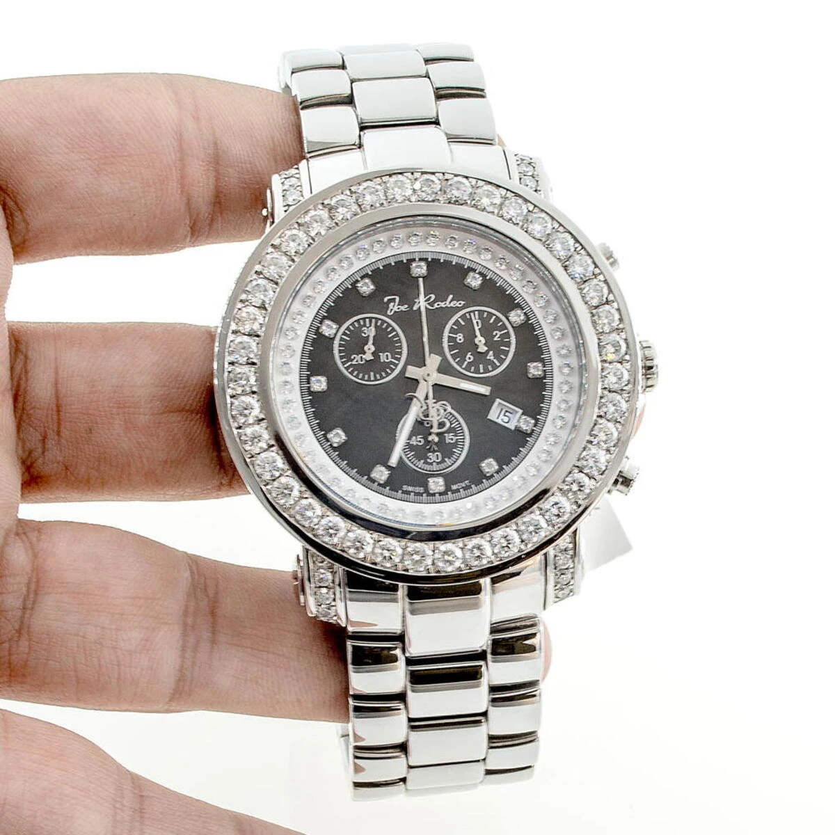 JoJo Diamond Watch Men's Joe Rodeo Junior 7ct 9 JoJo Diamond Watch Men's Joe Rodeo Junior 7ct - Image 9