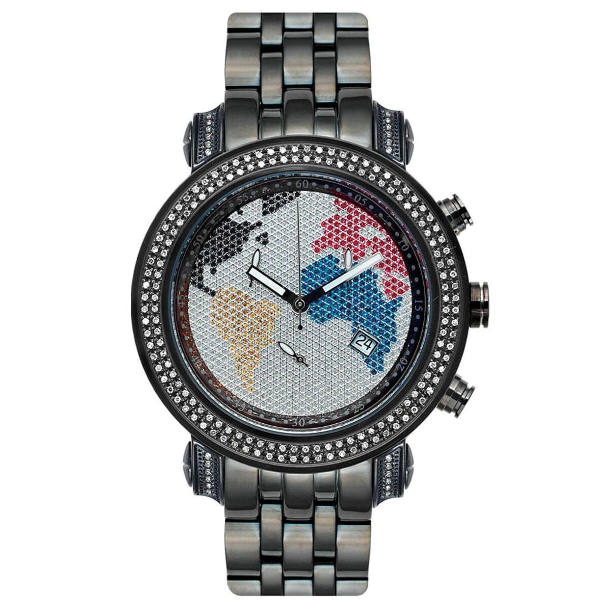 JoJo Joe Rodeo Watch - Tyler World Map, 2.00 Ctw. Black 1 JoJo Joe Rodeo Watch - Tyler World Map, 2.00 Ctw. Black