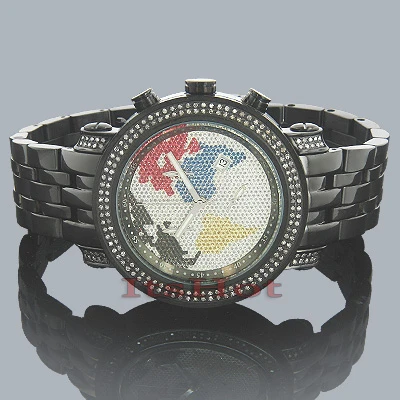 JoJo Joe Rodeo Watch - Tyler World Map, 2.00 Ctw. Black 2 JoJo Joe Rodeo Watch - Tyler World Map, 2.00 Ctw. Black - Image 2