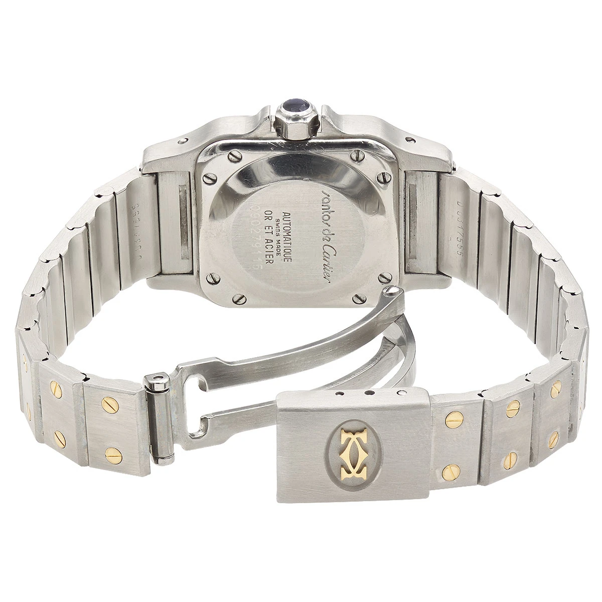 Cartier Santos Diamond Watch For Women 18k Gold & Streel Two-Tone 24mm Case 2 Cartier Santos Diamond Watch For Women 18k Gold & Streel Two-Tone 24mm Case - Image 2