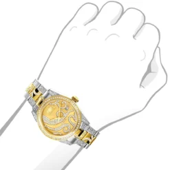 Ladies Diamond Watch 18k White Yellow Gold Pltd Two-Tone Luxurman Tribeca -PNZ Watches Shop ladies diamond watch 18k white yellow gold pltd two tone luxurman tribecabod