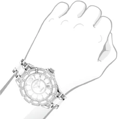 Ladies Diamond Luxurman White Ceramic Watch 1.25ct MOP Galaxy -PNZ Watches Shop ladies diamond watches luxurman white ceramic watch 125ct mop galaxybod