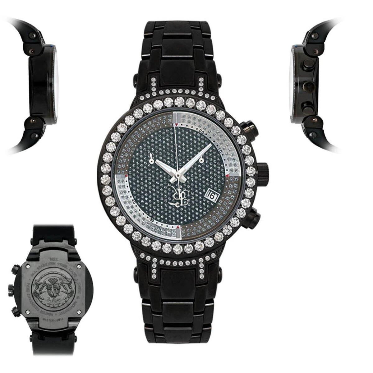 Ladies Joe Rodeo Diamond Watch 2ct Black 5 Ladies Joe Rodeo Diamond Watch 2ct Black - Image 5
