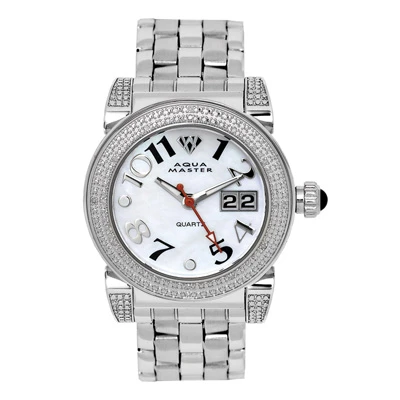 Ladies Diamond Aqua Master Watch White Dial 1 Ladies Diamond Aqua Master Watch White Dial
