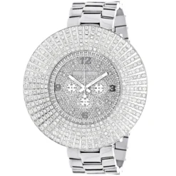 Large Diamond Bezel Luxurman Watch Escalade 14ct Men's Hip Hop