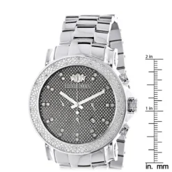 Large Face Diamond For Men Oversized Luxurman Escalade Watch 0.25ct -PNZ Watches Shop large face diamond watches for men oversized luxurman escalade watch 025ct ruler