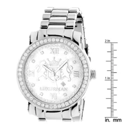 Large Men's Diamond Luxurman Phantom VS Diamonds Watch 4 Ct 9 Large Men's Diamond Luxurman Phantom VS Diamonds Watch 4 Ct -PNZ Watches Shop large mens diamond watches luxurman phantom vs diamonds watch 45ct ruler
