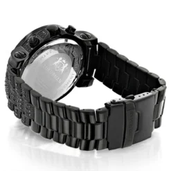 Luxurman Black Diamond Watch For Men 2ct Fully Iced Out Oversized -PNZ Watches Shop luxurman black diamond watch for men 2ct fully iced out oversized 2