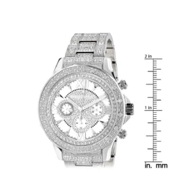 Luxurman Diamond Bezel And Band Watch For Men 1ct Liberty -PNZ Watches Shop luxurman diamond bezel and band watch for men 1ct liberty ruler