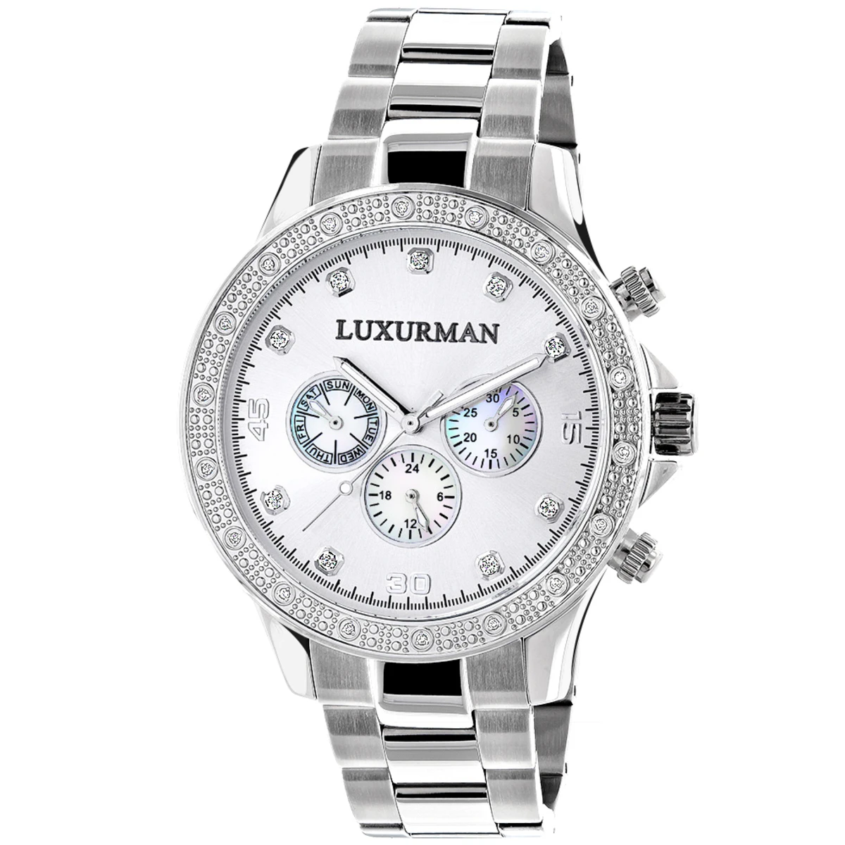 Luxurman Diamond Watch 0.2ct New Arrival For Men 1 Luxurman Diamond Watch 0.2ct New Arrival For Men