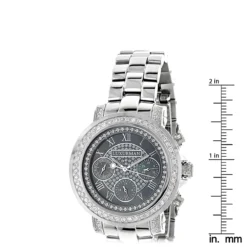 Luxurman Diamond Plated Platinum Watch 2ct -PNZ Watches Shop luxurman diamond watches ladies steel bracelet watch 2ct p 49200 ruler