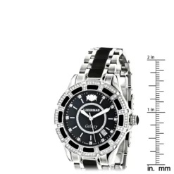 Luxurman Galaxy Midsize Diamond Watch Black Ceramic 1.25ct -PNZ Watches Shop luxurman galaxy midsize diamond watch black ceramic 125ct ruler