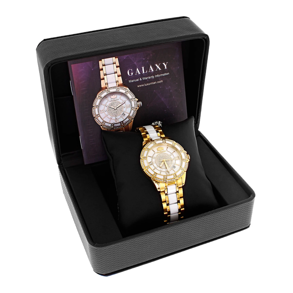 Luxurman Ladies Diamond Ceramic Watch 1.25ct White MOP Galaxy Yellow Gold 5 Luxurman Ladies Diamond Ceramic Watch 1.25ct White MOP Galaxy Yellow Gold - Image 5