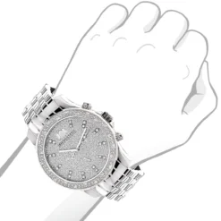 Luxurman Men's Diamond Watch 0.25 Ct -PNZ Watches Shop luxurman mens diamond watch 025 ct p 35213bod