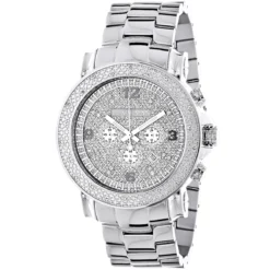 Oversized Men's Diamond Watch 0.25ct Luxurman Escalade