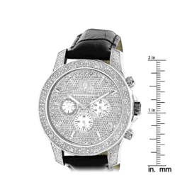 Luxurman Men's Diamond Watch 0.50 Ct Freeze -PNZ Watches Shop luxurman mens diamond watch 050 ct freeze p 9321 ruler