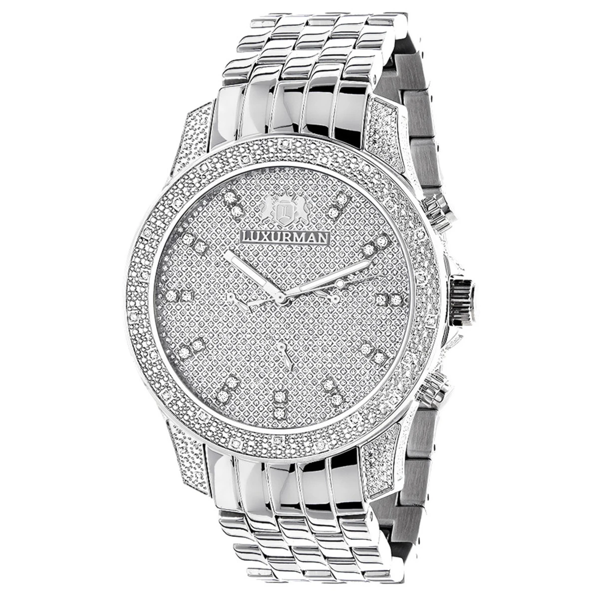 Luxurman Men's Diamond Watch 0.50 Ct 1 Luxurman Men's Diamond Watch 0.50 Ct