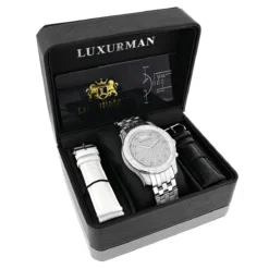 Luxurman Men's Diamond Watch 0.50 Ct 8 Luxurman Men's Diamond Watch 0.50 Ct -PNZ Watches Shop luxurman mens diamond watch 050 ct p 35221box