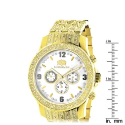 Luxurman Men's Diamond Watch 1ct. Yellow Gold -PNZ Watches Shop luxurman mens diamond watch 1ct yellow gold p 9323 ruler