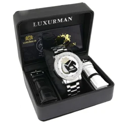 Luxurman Men's Diamond Watch With Boxing Gloves 4 CT Southpaw Edition 8 Luxurman Men's Diamond Watch With Boxing Gloves 4 CT Southpaw Edition -PNZ Watches Shop luxurman mens diamond watch with boxing gloves 45ct southpaw edition box
