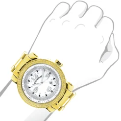 Affordable Luxurman Men's Diamond Watch Yellow Gold Plated 0.12ct 7 Affordable Luxurman Men's Diamond Watch Yellow Gold Plated 0.12ct -PNZ Watches Shop luxurman mens diamond watch yellow gold plated 012ct bod